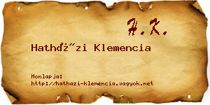 Hatházi Klemencia névjegykártya